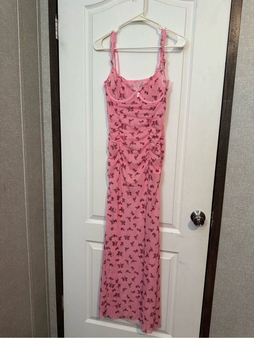 Pink Fairycore Floral Cami Dress